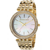 Michael Kors Darci Mother of Pearl Dial Gold Steel Strap Watch for Women - MK3219 Authentic Buy Shop Now