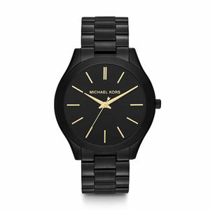 Michael Kors Slim Runway Black Dial Black Stainless Steel Strap Watch for Women - MK3221 Authentic Buy Shop Now
