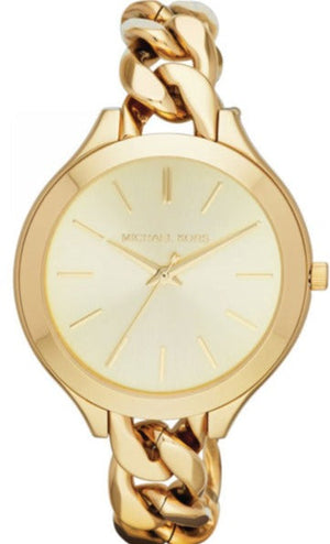Michael Kors Runway Gold Dial Gold Steel Strap Watch for Women - MK3222 Authentic Buy Shop Now