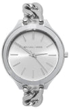 Michael Kors Slim Runway Silver Dial Silver Steel Strap Watch for Women - MK3279 Authentic Buy Shop Now