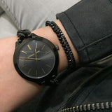 Michael Kors Slim Runway Black Dial Black Steel Strap Watch for Women - MK3317 Authentic Buy Shop Now