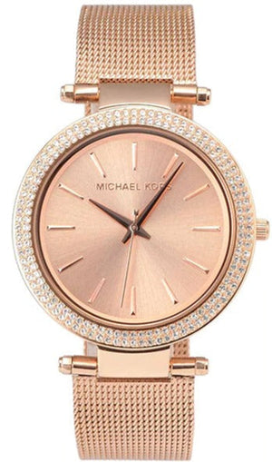 Michael Kors Darci Rose Gold Dial Rose Gold Mesh Bracelet Watch for Women - MK3369 Authentic Buy Shop Now