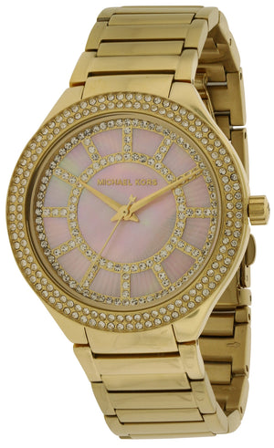 Michael Kors Kerry Mother of Pearl Dial Gold Steel Strap Watch for Women - MK3396 Authentic Buy Shop Now