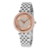 Michael Kors Darci Rose Gold Dial Silver Steel Strap Watch for Women - MK3446 Authentic Buy Shop Now