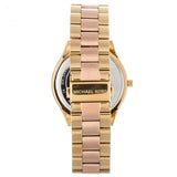 Michael Kors Slim Runway Pink Dial Two Tone Steel Strap Watch for Women - MK3493 Authentic Buy Shop Now