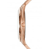 Michael Kors Slim Runway Quartz Blue Dial Rose Gold Steel Strap Watch For Women - MK3494 Authentic Buy Shop Now