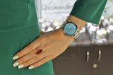 Michael Kors Hartman Quartz Blue Dial Silver Steel Strap Watch For Women - MK3519 Authentic Buy Shop Now