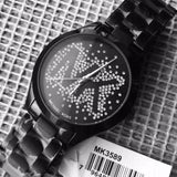 Michael Kors Slim Runway Black Dial Black Steel Strap Watch for Women - MK3589 Authentic Buy Shop Now