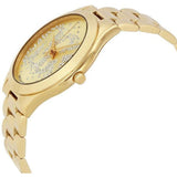 Michael Kors Slim Runway Gold Dial Gold Steel Strap Watch for Women - MK3590 Authentic Buy Shop Now