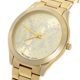 Michael Kors Slim Runway Gold Dial Gold Steel Strap Watch for Women - MK3590 Authentic Buy Shop Now