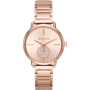 Michael Kors Portia Rose Gold Dial Rose Gold Steel Strap Watch for Women - MK3640 Authentic Buy Shop Now