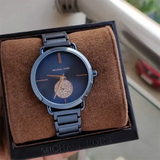 Michael Kors Portia Blue Dial Blue Stainless Steel Strap Watch for Women - MK3680 Authentic Buy Shop Now