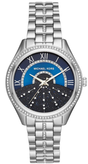 Michael Kors Lauryn Blue Dial Silver Steel Strap Watch for Women - MK3720 Authentic Buy Shop Now
