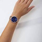 Michael Kors Darci Blue Dial Rose Gold Steel Strap Watch for Women - MK3728 Authentic Buy Shop Now