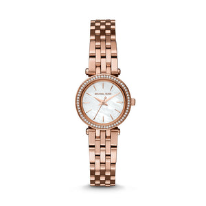 Michael Kors Darci Analog Mother of Pearl Dial Rose Gold Steel Strap Watch For Women - MK3832 Authentic Buy Shop Now