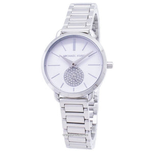 Michael Kors Portia Quartz Silver Dial Silver Steel Strap Watch For Women - MK3837 Authentic Buy Shop Now