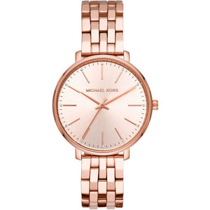 Michael Kors Pyper Three-Hand Rose Gold Dial Rose Gold Steel Strap Watch For Women - MK3897 Authentic Buy Shop Now