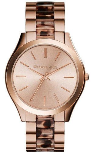 Michael Kors Runway Rose Gold Dial Two Tone Steel Strap Watch for Women - MK4301 Authentic Buy Shop Now
