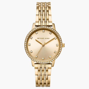 Michael Kors Melissa Quartz Gold Dial Gold Steel Strap Watch for Women - MK4368 Authentic Buy Shop Now