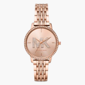 Michael Kors Melissa Pave Quartz Rose Gold Dial Rose Gold Steel Strap Watch for Women - MK4372 Authentic Buy Shop Now