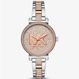 Michael Kors Sofie Crystals Glitz Rose Gold Dial Two Tone Steel Strap Watch For Women - MK4446 Authentic Buy Shop Now