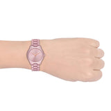 Michael Kors Slim Runway Pink Dial Pink Steel Strap Watch For Women - MK4456 Authentic Buy Shop Now