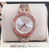 Michael Kors Darci Pave Silver Dial Rose Gold Steel Strap Watch For Women - MK4517 Authentic Buy Shop Now
