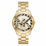 Michael Kors Runway Gold Dial Gold Steel Strap Watch For Women - MK4561 Authentic Buy Shop Now
