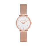 Michael Kors Pyper Quartz Mother of Pearl White Dial Rose Gold Mesh Strap Watch For Women - MK4588 Authentic Buy Shop Now