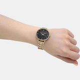 Michael Kors Pyper Three-Hand Black Dial Gold Steel Strap Watch For Women - MK4593 Authentic Buy Shop Now