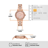 Michael Kors Abbey Three-Hand Analog Crystals Rose Gold Dial Rose Gold Steel Strap Watch for Women - MK4617 Authentic Buy Shop Now