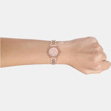 Michael Kors Abbey Three-Hand Analog Crystals Rose Gold Dial Rose Gold Steel Strap Watch for Women - MK4617 Authentic Buy Shop Now