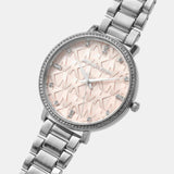 Michael Kors Pyper Three Hand Pink Dial Silver Steel Strap Watch For Women - MK4631 Authentic Buy Shop Now
