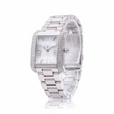 Michael Kors Emery Three-Hand Crystals White Dial Silver Steel Strap Watch for Women - MK4642 Authentic Buy Shop Now