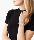 Michael Kors Layton Multifunction Crystals Rose Gold Dial Rose Gold Steel Strap Watch for Women - MK4654 Authentic Buy Shop Now