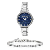 Michael Kors Pyper Blue Dial Silver Steel Strap Watch For Women - MK4671 Authentic Buy Shop Now