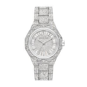 Michael Kors Raquel Three Hand Crystals Silver Dial Silver Steel Strap Watch For Women - MK4691 Authentic Buy Shop Now