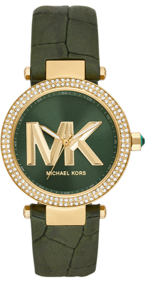Michael Kors Parker Green Dial Green Leather Strap Watch For Women - MK4724 Authentic Buy Shop Now