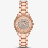 Michael Kors Lauryn Three-Hand Crystals Rose Gold Dial Rose Gold Steel Strap Watch for Women - MK4736 Authentic Buy Shop Now