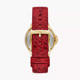 Michael Kors Camille Three-Hand Red Dial Red Leather Strap Watch for Women - MK4750 Authentic Buy Shop Now