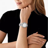 Michael Kors Sage Three-Hand White Dial Silver Steel Strap Watch for Women - MK4807 Authentic Buy Shop Now
