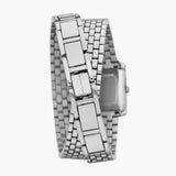Michael Kors Emery Pave Double Wrap White Dial Silver Steel Strap Watch for Women - MK4834 Authentic Buy Shop Now