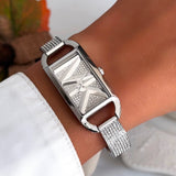 Michael Kors Empire Three-Hand Silver Dial Silver Steel Strap Watch for Women - MK4841 Authentic Buy Shop Now
