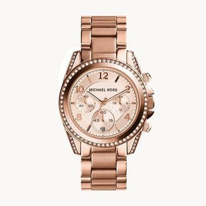 Michael Kors Blair Rose Gold Dial Rose Gold Steel Strap Watch for Women - MK5263 Authentic Buy Shop Now