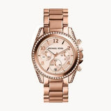Michael Kors Blair Rose Gold Dial Rose Gold Steel Strap Watch for Women - MK5263 Authentic Buy Shop Now
