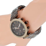 Michael Kors Parker Chronograph Brown Dial Brown Steel Strap Watch For Women - MK5578 Authentic Buy Shop Now