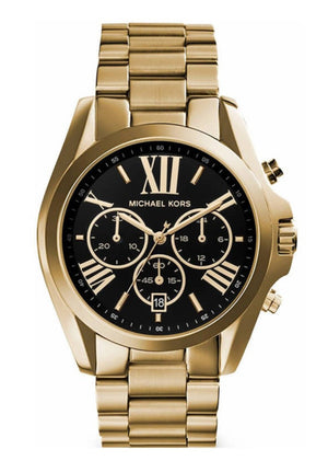 Michael Kors Bradshaw Black Dial Gold Steel Strap Watch for Women - MK5739 Authentic Buy Shop Now
