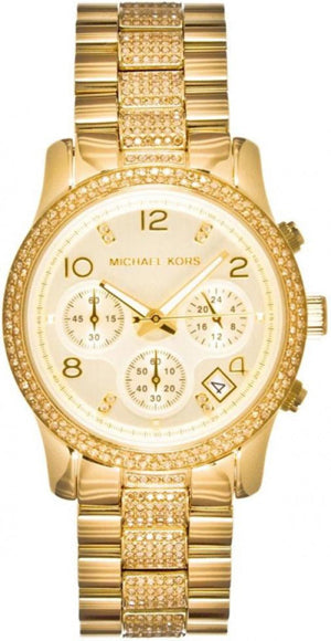 Michael Kors Runway Gold Dial Gold Steel Strap Watch for Women - MK5826 Authentic Buy Shop Now