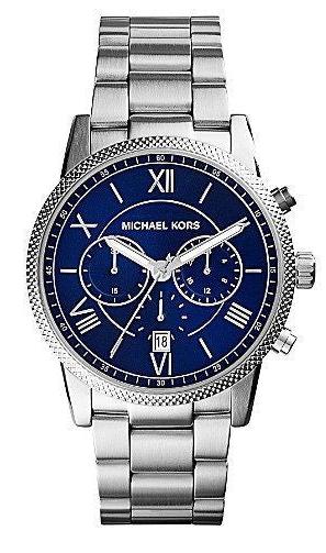 Michael Kors Bradshaw Chronograph Blue Dial Silver Steel Strap Watch For Women - MK5883 Authentic Buy Shop Now