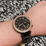 Michael Kors Parker Diamonds Black Dial Black Steel Strap Watch for Women - MK5885 Authentic Buy Shop Now